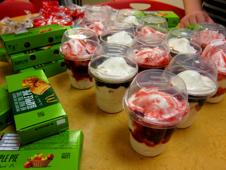 Pi Day 2011 with McDonald's Apple Pie and Sundaes